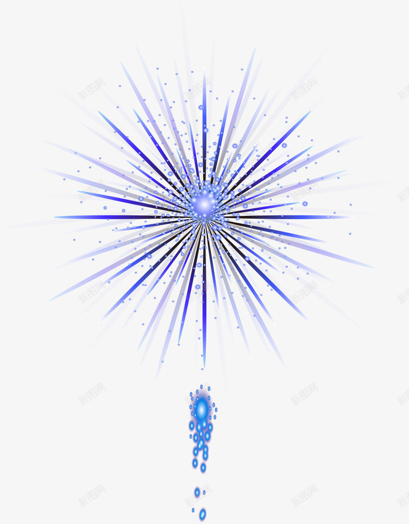 蓝色闪耀线条烟花png免抠素材_新图网 https://ixintu.com 新年烟火 梦幻光芒 烟火 节庆礼花 蓝色烟花 闪耀烟花