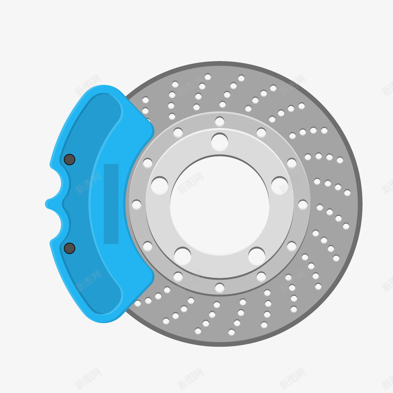 圆形金属汽车刹车片矢量图ai免抠素材_新图网 https://ixintu.com 刹车片 圆形 汽车 金属 矢量图