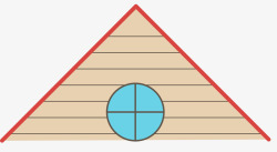 三角形对称木屋顶矢量图素材