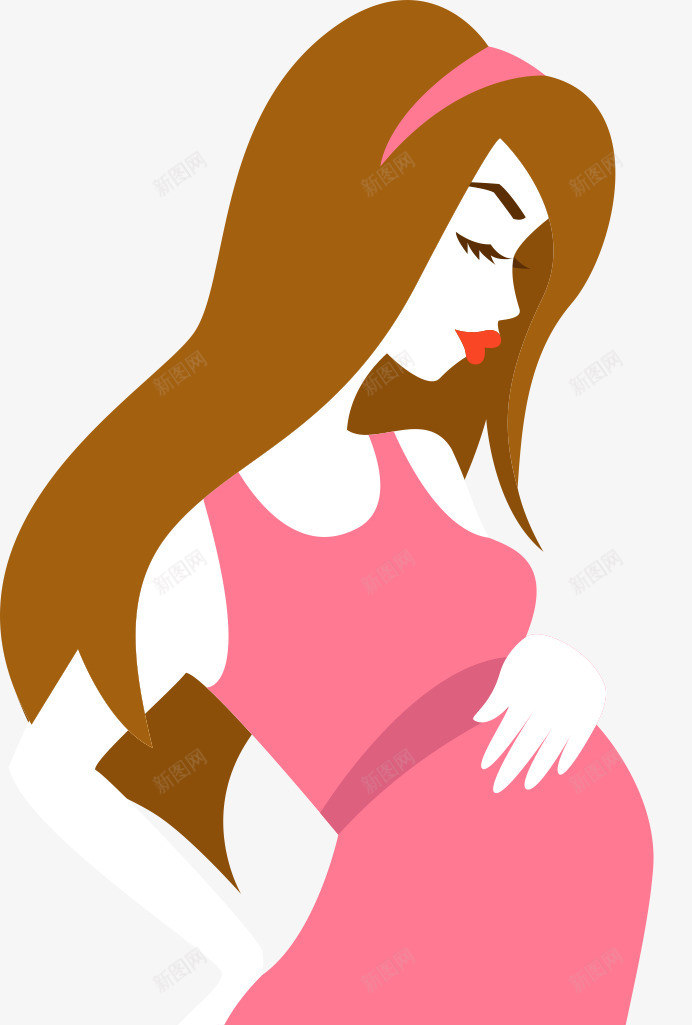 母婴孕产png免抠素材_新图网 https://ixintu.com 卡通人物 孕妇 怀孕 美女