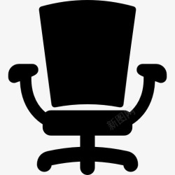 一套家具剪影办公室的大椅子上图标高清图片