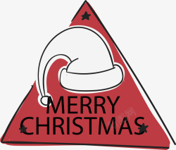 三角帽三角形红色圣诞节矢量图高清图片