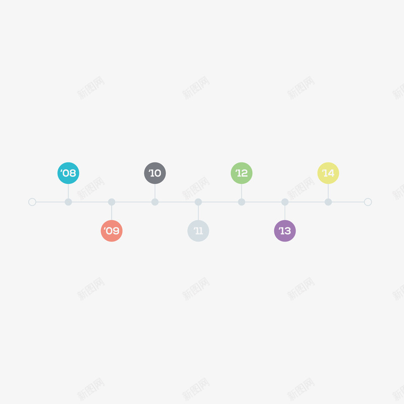 彩色圆点分析矢量图ai免抠素材_新图网 https://ixintu.com 分析 圆形 彩色 排列 数字 流程 矢量图