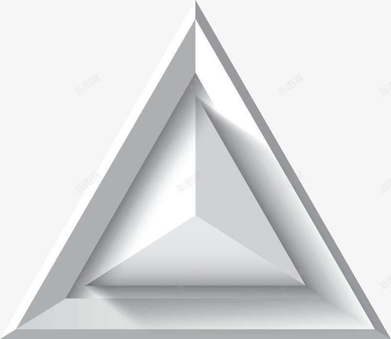 手绘立体三角png免抠素材_新图网 https://ixintu.com 3D 三角 手绘 立体
