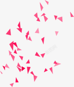 粉色三角形卡通漂浮形素材