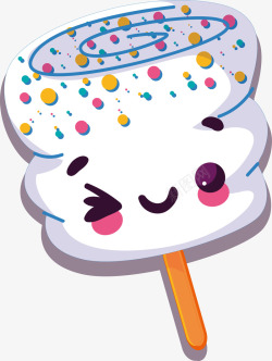 花式冰淇淋可爱棉花糖矢量图高清图片