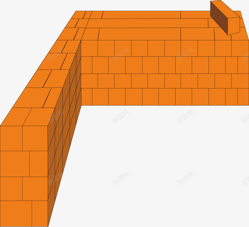 一堵墙矢量图ai免抠素材_新图网 https://ixintu.com 一堵墙 围墙 建筑工人 砌房子 砖墙 矢量图