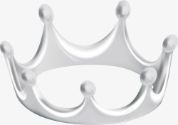 圆点质感手绘白色皇冠高清图片