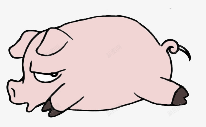 趴着休息的卡通小猪png免抠素材_新图网 https://ixintu.com 免抠图 动物 卡通小猪 小猪 效果图 装饰图 装饰画