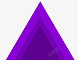 语言框渐变紫色三角形高清图片