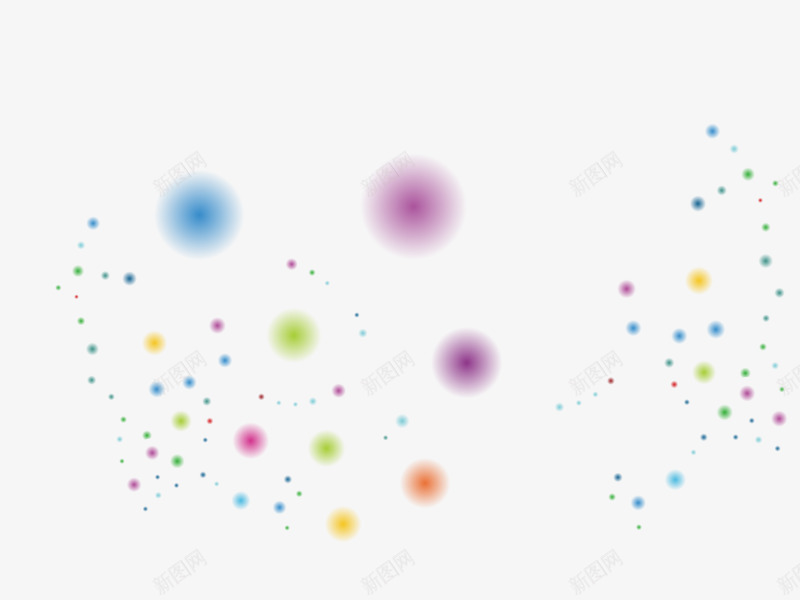 彩色圆点背景矢量图ai免抠素材_新图网 https://ixintu.com 圆点 彩色 科技 矢量图