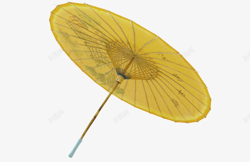 黄色油纸伞png免抠素材_新图网 https://ixintu.com 中国风 伞 古代 古风 油纸伞 黄色