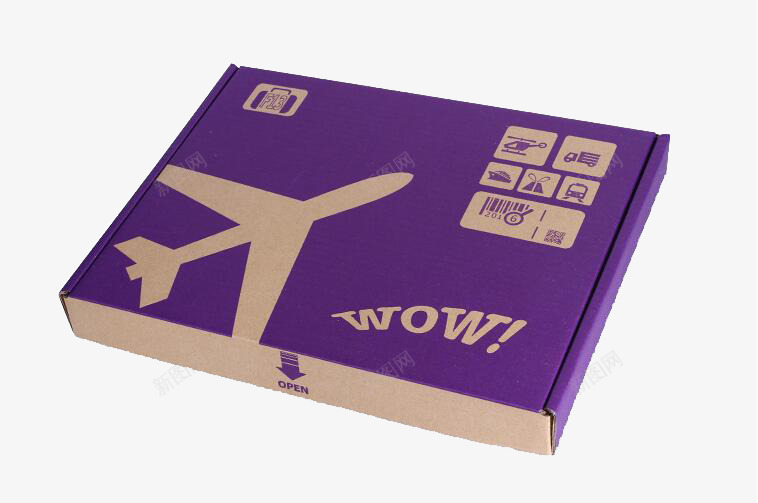飞机图案的纸箱png免抠素材_新图网 https://ixintu.com 包装 包装箱 箱子 纸壳 纸箱 飞机