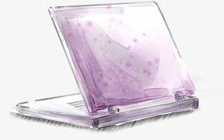 紫色梦幻手绘笔记本电脑png免抠素材_新图网 https://ixintu.com 梦幻 电脑 笔记本 紫色