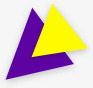 紫黄三角形png免抠素材_新图网 https://ixintu.com 三角形 素材