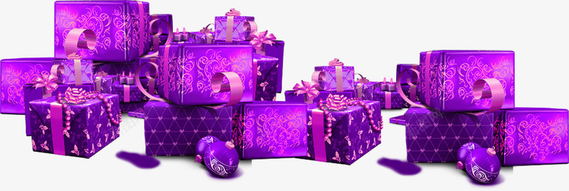 紫色精美礼盒礼物包装png免抠素材_新图网 https://ixintu.com 包装 礼物 礼盒 精美 紫色
