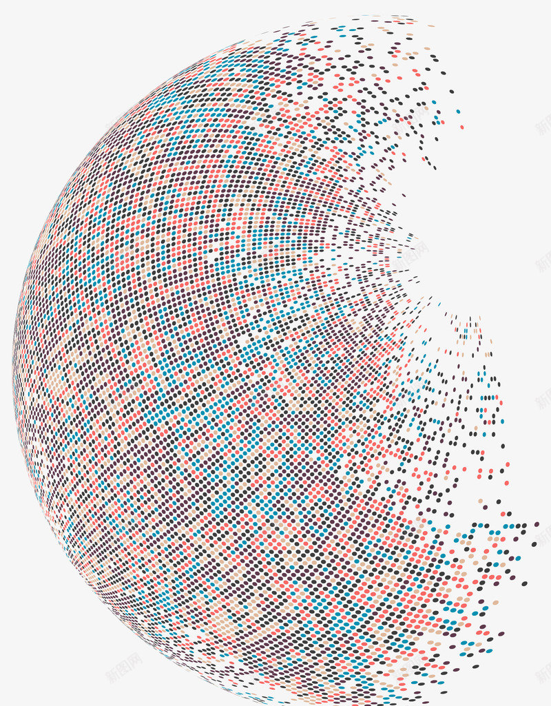 彩色小圆点颗粒装饰png免抠素材_新图网 https://ixintu.com 免抠图 半圆 小圆点 彩色 效果图 装饰图 装饰画