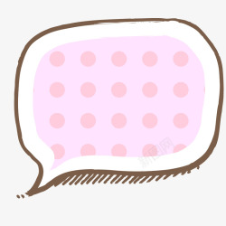 粉色圆点对话框简图素材