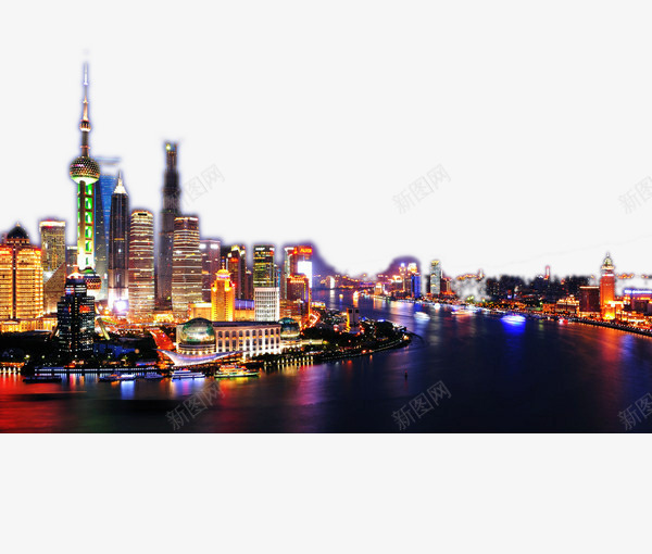上海夜景图png免抠素材_新图网 https://ixintu.com 上海 城市俯视图 夜上海 都市俯视图