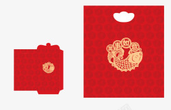 春节礼盒包装矢量图海报