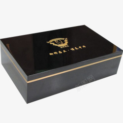 长方形盒黑色产品包装盒盒型高清图片