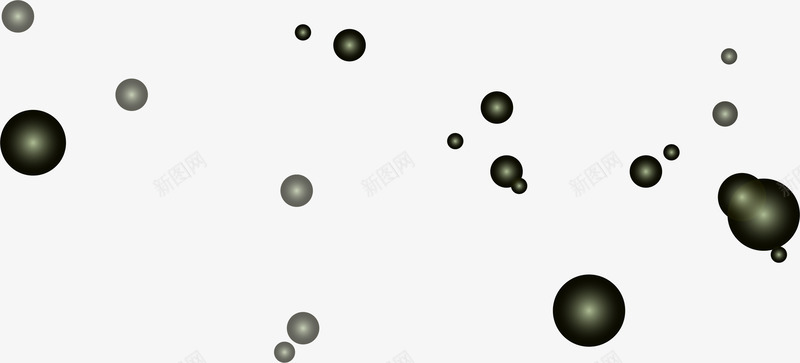 黑色悬浮创意气泡png免抠素材_新图网 https://ixintu.com 创意 悬浮 气泡 黑色