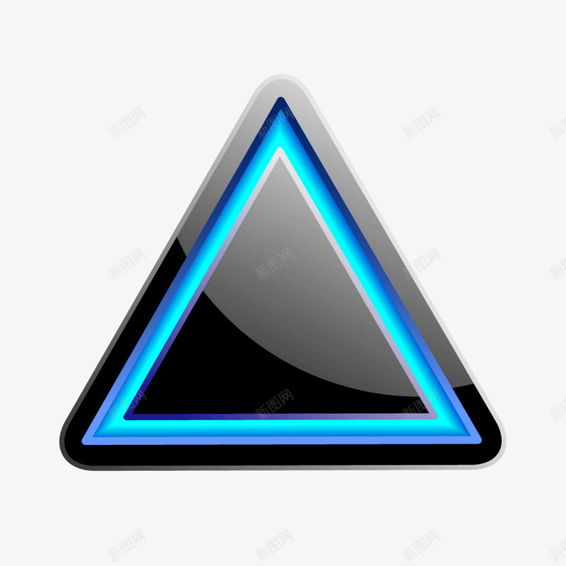 蓝色光泽三角形矢量图ai免抠素材_新图网 https://ixintu.com 三角形 光泽 蓝色 蓝色三角形 矢量图
