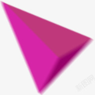 紫色立体三角图形素材