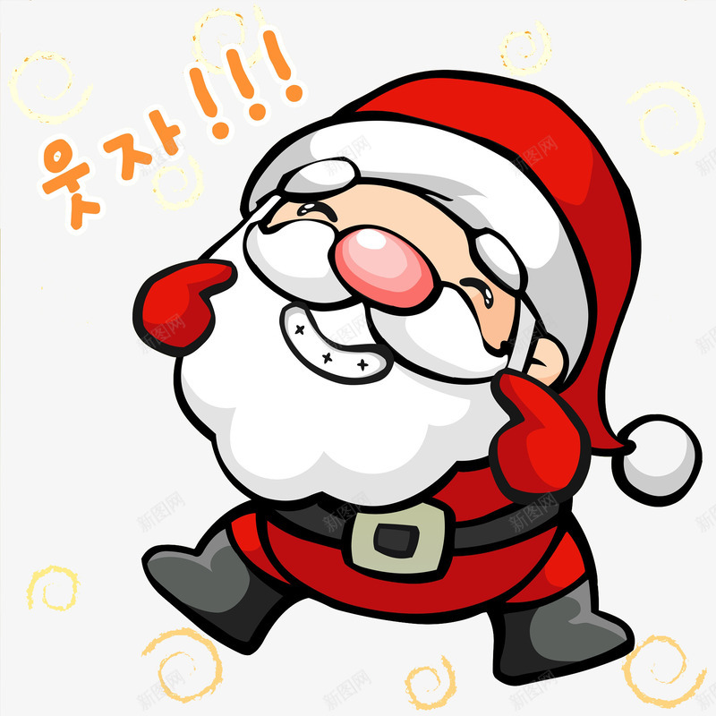 咧嘴大笑的圣诞老人png免抠素材_新图网 https://ixintu.com 卡通 商务 圣诞老人 壁纸 大笑 封面 彩色手绘 插图