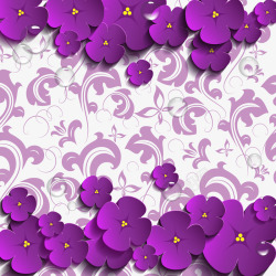 紫色浪漫花卉素材