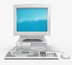 复古键盘老式电脑显示屏高清图片