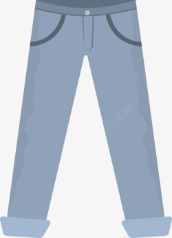 蓝色裤子矢量图素材