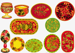 古风摆设中国古典花纹器皿高清图片