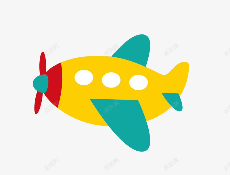 黄色卡通飞机装饰png免抠素材_新图网 https://ixintu.com 卡通飞机 手绘飞机 效果图 飞机 飞机装饰 黄色飞机