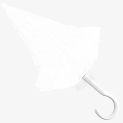白色浪漫小雨伞素材