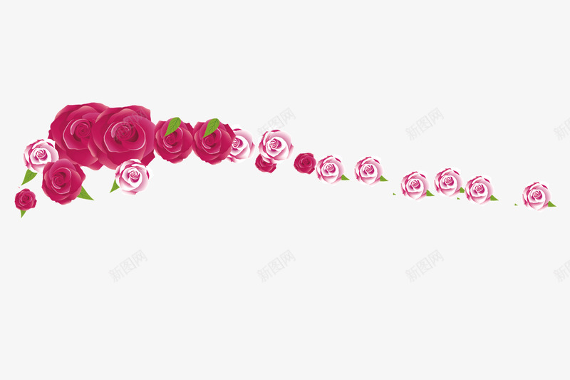 花朵边框png免抠素材_新图网 https://ixintu.com 婚庆 美容 花朵 装饰 边框