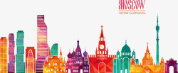 莫斯科城市莫斯科城市插画高清图片