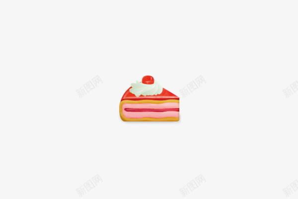 三角形樱桃蛋糕卡通图标png_新图网 https://ixintu.com 三角形 卡通 樱桃 蛋糕