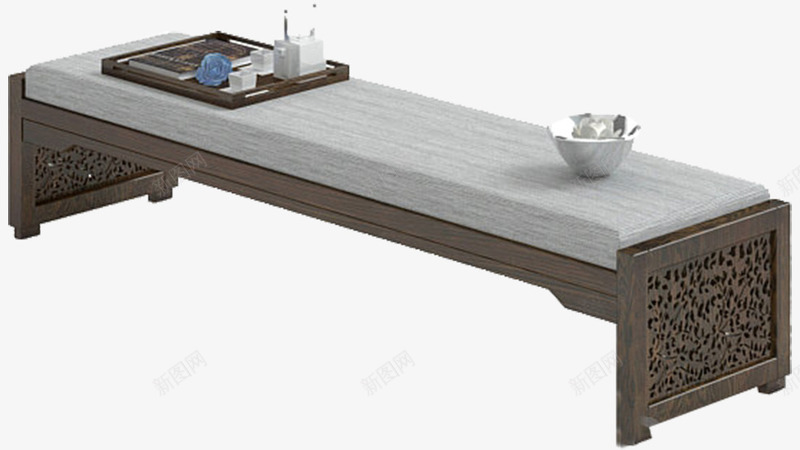 新款中式沙发凳子png免抠素材_新图网 https://ixintu.com 中式凳子 新款 木凳 木头 条凳 沙发 茶几 长凳