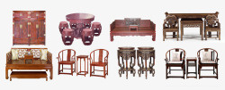 原木色中式柜子中式风格家具高清图片