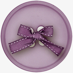 紫色扣子紫色蝴蝶结扣子高清图片