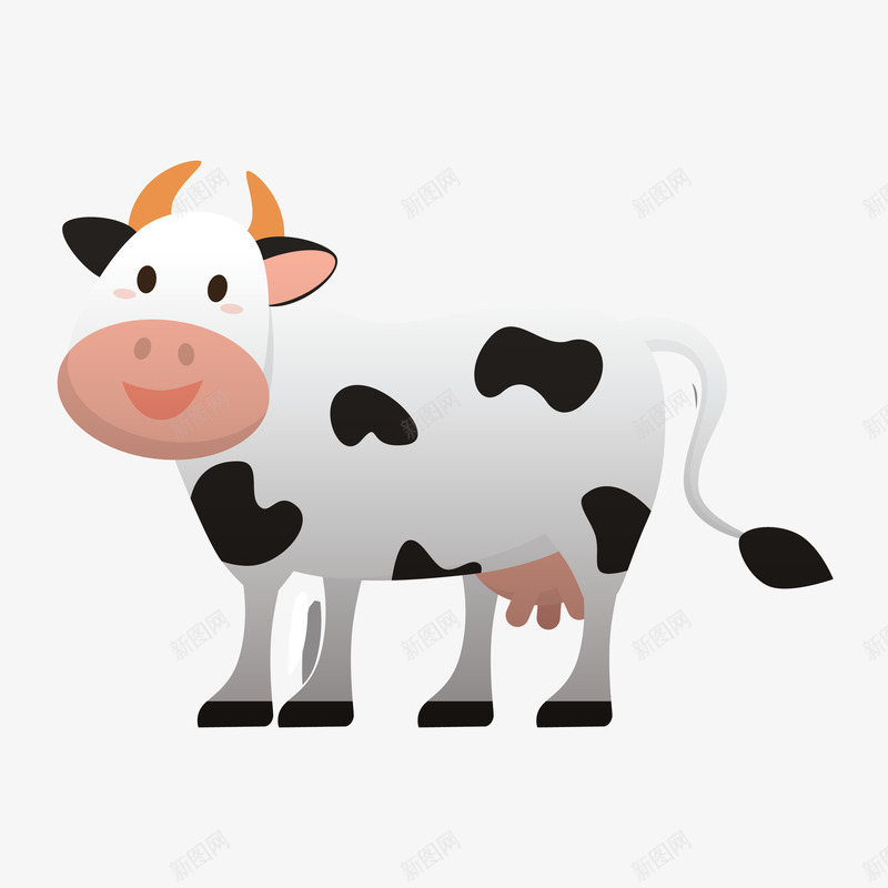 卡通版奶牛效果图png免抠素材_新图网 https://ixintu.com 动物 卡通奶牛 奶牛 奶牛动物 手绘奶牛 效果图