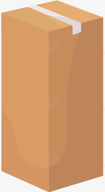 手绘棕色的包装png免抠素材_新图网 https://ixintu.com 免抠图 包装箱 包装设计 效果图 棕色箱子 装饰图 装饰画