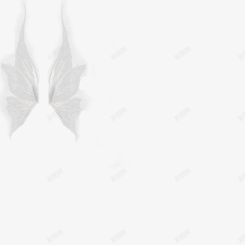 半透明翅膀天使梦幻png免抠素材_新图网 https://ixintu.com 天使 梦幻 白色 翅膀