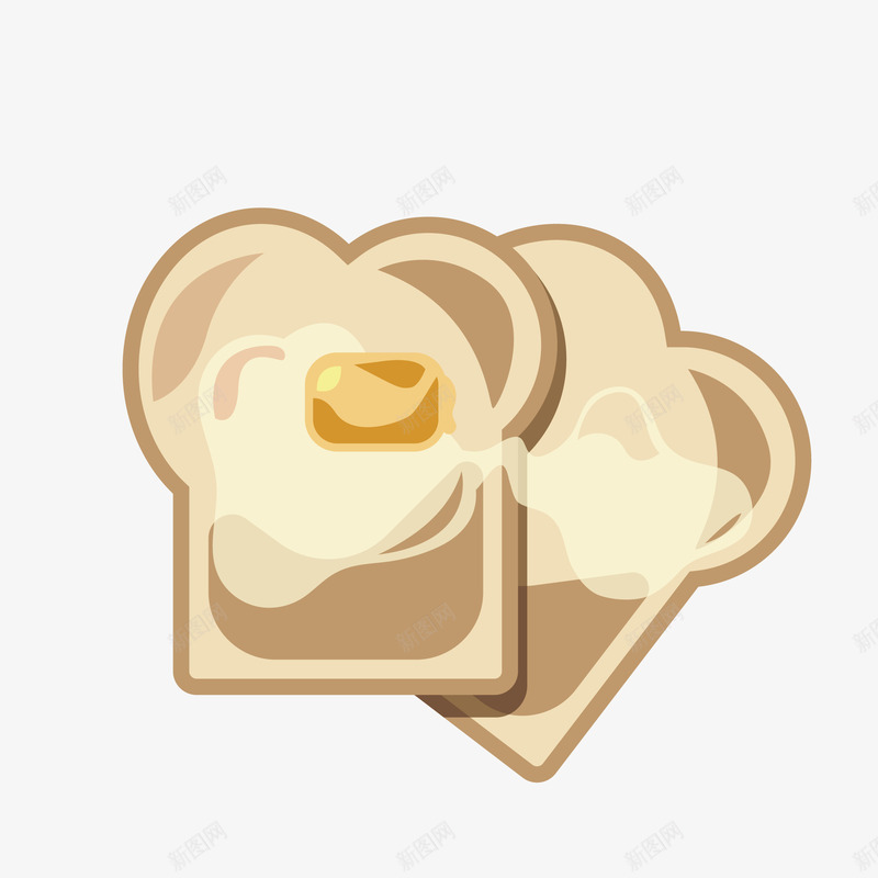 黄色手绘的面包片png免抠素材_新图网 https://ixintu.com 免抠图 手绘面包 效果图 装饰图 装饰画 面包片 食物