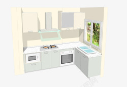 整体家装厨房整体橱柜家装效果图高清图片