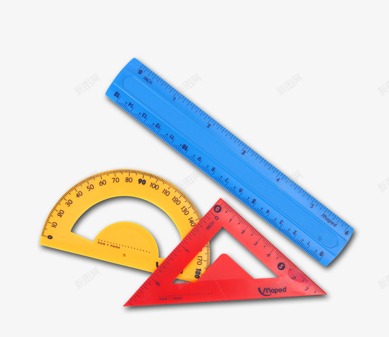 套尺psd免抠素材_新图网 https://ixintu.com 三角尺 套尺 尺子 长尺