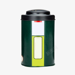 深绿色的茶叶深绿色铁罐高清图片
