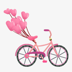 520情人节浪漫自行车素材