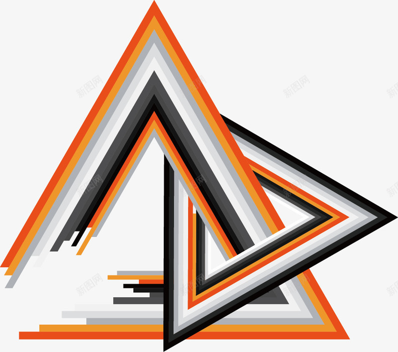 抽象炫酷几何三角线条png免抠素材_新图网 https://ixintu.com 三角 几何 抽象 炫酷 线条